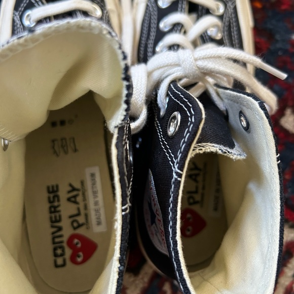 Converse Black and White High-Top Sneakers - Picture 8 of 9